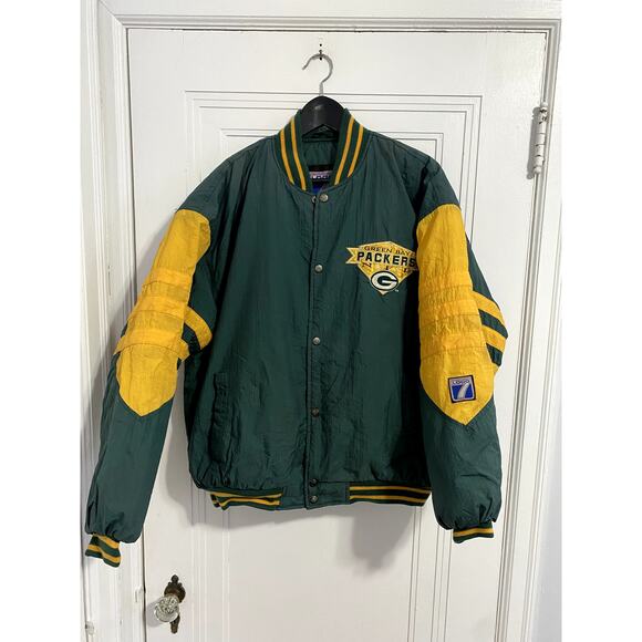 Vintage Green Bay Packers Puffer Jacket Size Large